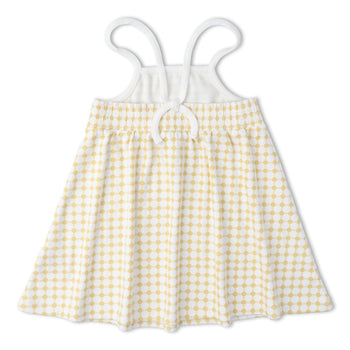Makemake Organics Organic Tie-Back Strap Dress - Dotty Gingham