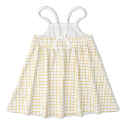 Makemake Organics Organic Tie-Back Strap Dress - Dotty Gingham