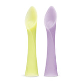 Olababy Silicone Training Spoons for Baby-Led Weaning (2-Pack) – Self-Feeding Baby Spoons, 6 Months+