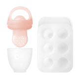 Olababy Silicone Baby Food Feeder & Teether Set with Freezer Tray – Fruit Feeder Pacifier, 6 Months+