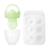 Olababy Silicone Baby Food Feeder & Teether Set with Freezer Tray – Fruit Feeder Pacifier, 6 Months+
