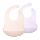 Olababy Silicone Baby Bib with Food Catcher Pocket – Waterproof, Adjustable, 6 Months+ (1-Pack or 2-Pack)