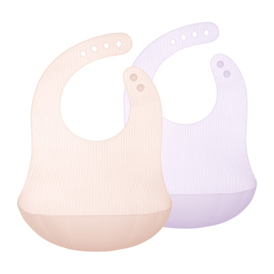 Olababy Silicone Baby Bib with Food Catcher Pocket – Waterproof, Adjustable, 6 Months+ (1-Pack or 2-Pack)