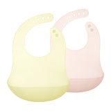 Olababy Silicone Baby Bib with Food Catcher Pocket – Waterproof, Adjustable, 6 Months+ (1-Pack or 2-Pack)
