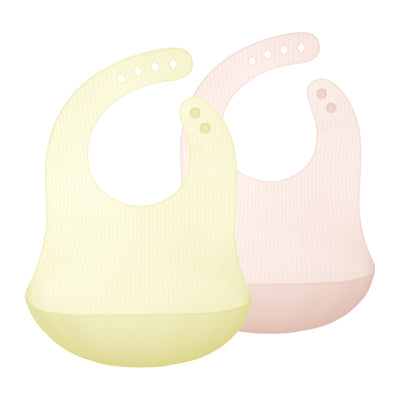 Olababy Silicone Baby Bib with Food Catcher Pocket – Waterproof, Adjustable, 6 Months+ (1-Pack or 2-Pack)