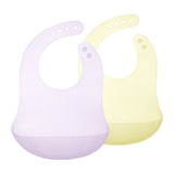 Olababy Silicone Baby Bib with Food Catcher Pocket – Waterproof, Adjustable, 6 Months+ (1-Pack or 2-Pack)