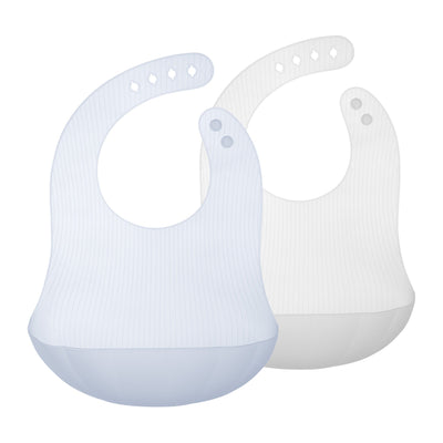 Olababy Silicone Baby Bib with Food Catcher Pocket – Waterproof, Adjustable, 6 Months+ (1-Pack or 2-Pack)