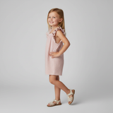 Makemake Organics Organic Flutter Jumpsuit - Coral Stripes