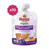 Holle Organic Yogurt Pouches - Blueberries, Apple & Banana