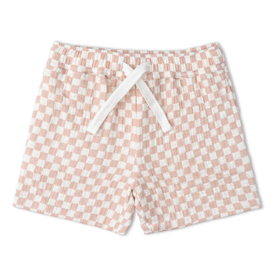 Makemake Organics Organic Shirt & Shorts Set - Brick Checks