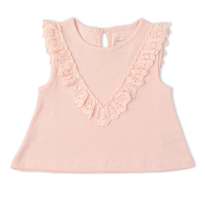 Makemake Organics Organic Ruffle Top & Shorts Set - Blush