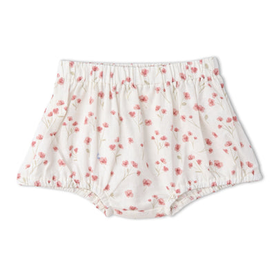 Makemake Organics Organic Scalloped Top & Bloomers Set - Pink Bloom