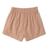 Makemake Organics Organic Eyelet Flutter Top And Shorts Set - Clay Eyelet