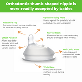 Haakaa Gen. 3 Silicone Orthodontic Anti-Colic Bottle Nipple Attachment (Slow/Medium/Variable Flow)