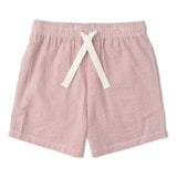 Makemake Organics Organic Shirt & Shorts Set - Coral Stripes