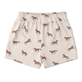 Makemake Organics Organic Drop Shoulder Tee & Shorts Set - Horses