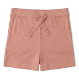 Makemake Organics Organic Collar Tee & Shorts Set - Terra Stripes