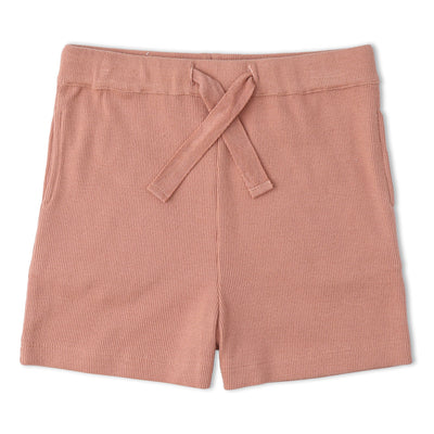 Makemake Organics Organic Collar Tee & Shorts Set - Terra Stripes