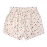 Makemake Organics Organic Tie Up Top & Shorts Set - Pink Bloom