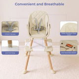 Momfann Baby High Chair with 5-Point Harness