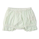 Makemake Organics Organic Smocked Top And Bloomer Set - Basil Stripes