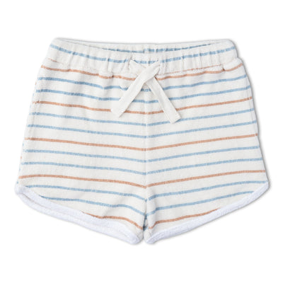 Makemake Organics Organic Sleeveless Tee & Shorts Set - Cabana Stripes