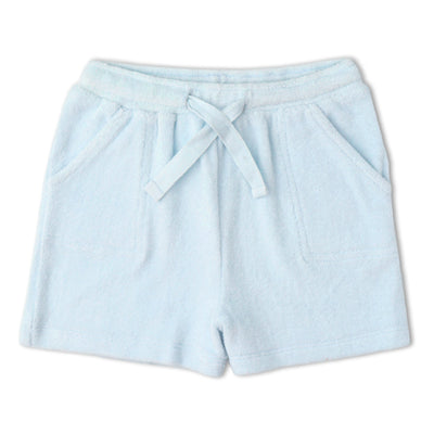 Makemake Organics Organic Terry Tee & Shorts Set - Light Blue