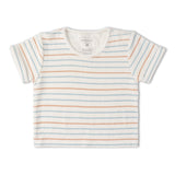 Makemake Organics Organic Terry Tee & Shorts Set - Cabana Stripes