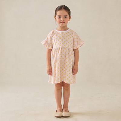 Makemake Organics Organic Dolman Sleeve Dress - Pop Floral