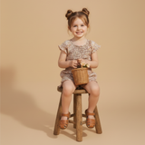 Makemake Organics Organic Smocked Jumpsuit - Pastel Bloom