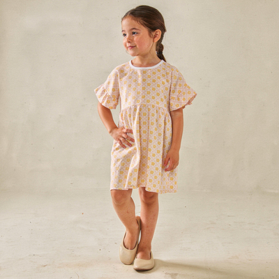 Makemake Organics Organic Dolman Sleeve Dress - Pop Floral