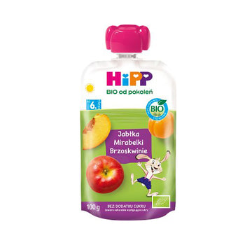 HiPP Organic Apple Peach Mirabelle Puree 100 g (PL42506)