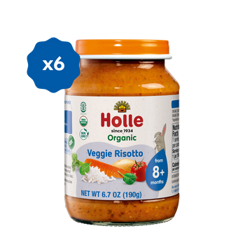 Holle Organic Baby Food Jar - Veggie Risotto - 6 Jars