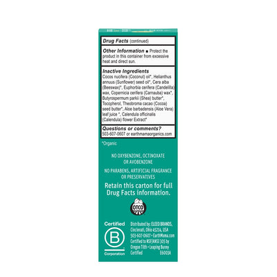 Earth Mama Organics Baby Face Mineral Sunscreen Face Stick Spf 40