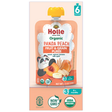 Holle Baby Food Pouches - Organic Fruit & Grain Puree -  Panda Peach