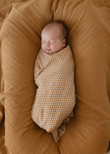 Muslin Swaddle | Golden Gingham