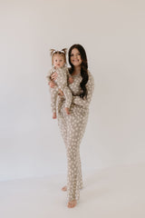 Bamboo Zip Pajamas | French Gray Floral