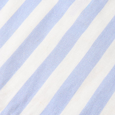 Makemake Organics Organic Collared Romper - Blue Stripes