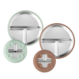 Stainless Steel Plate Set of 2 (Butter Yellow & Baby Blue)