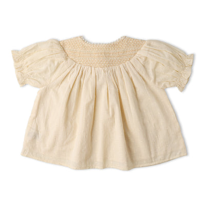 Makemake Organics Organic Smocked Top & Shorts Set - Butter Yellow