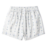 Makemake Organics Organic Smocked Top & Shorts Set - Blue Vines
