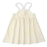 Makemake Organics Organic Tie-Back Strap Dress - Dotty Gingham