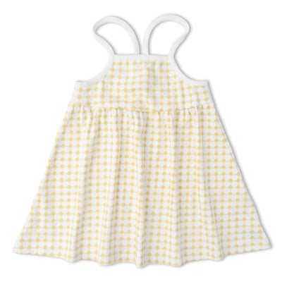 Makemake Organics Organic Tie-Back Strap Dress - Dotty Gingham