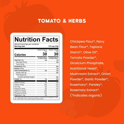 Tomato & Herbs Organic Grain Free Puffs 6+Month