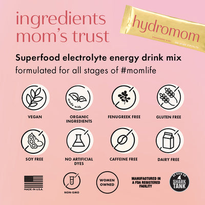 BOOBIE Hydromom – Superfood Electrolyte Drink for Moms
