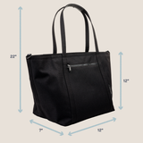 Colugo The Diaper Tote – Black | Waterproof-Lined Diaper Bag Tote
