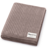 Organic Ribbed Knit Cotton Baby Blanket
