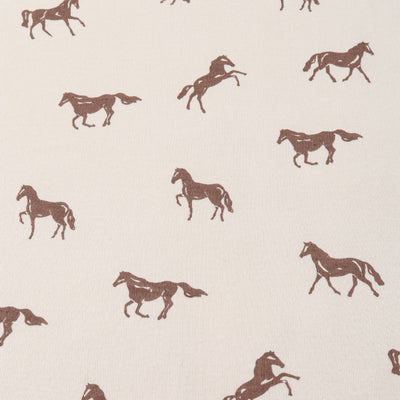Makemake Organics Organic Drop Shoulder Tee & Shorts Set - Horses