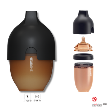 Ultra Wide Neck Baby Bottle 5 OZ Black