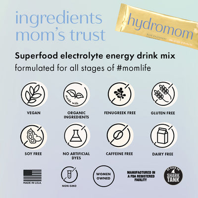 BOOBIE Hydromom – Superfood Electrolyte Drink for Moms